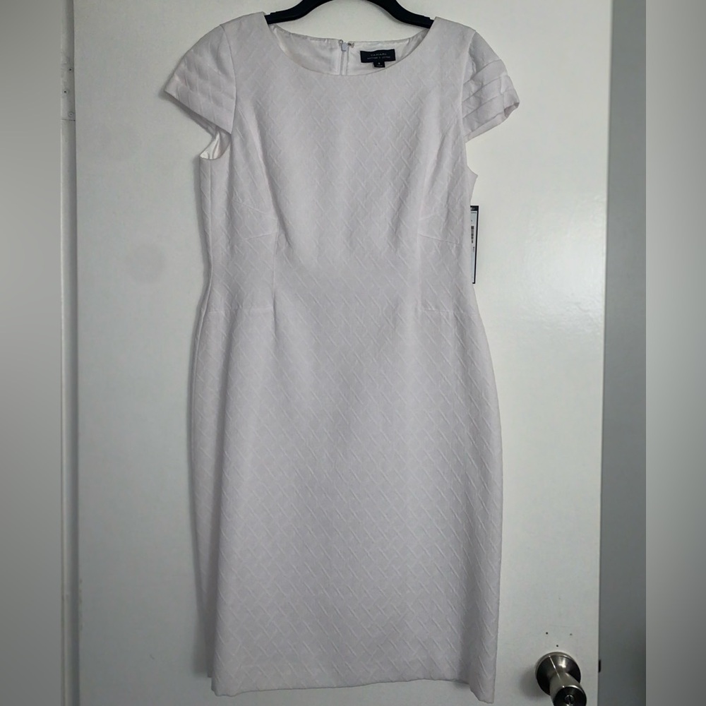 Tahari Cap Sleeve Sheath Dress